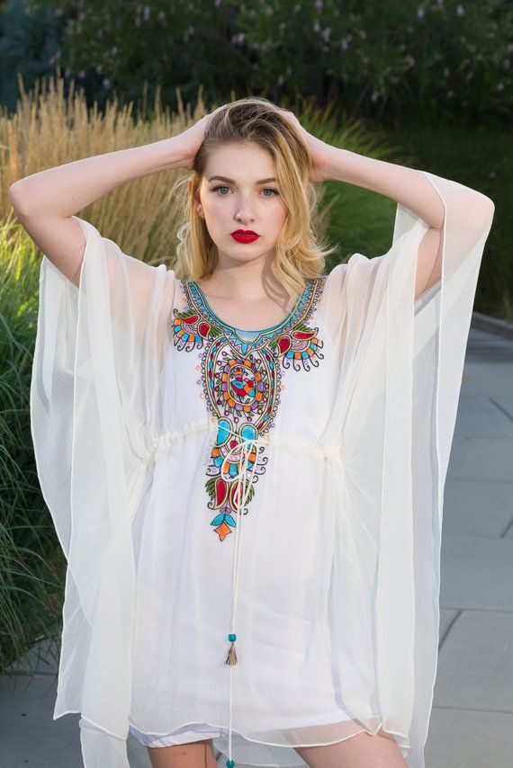 summer wear short tunic bohemian hippie dress cotton long dress boho hippie beach wear bikini cover up floral print kaftans short kaftan