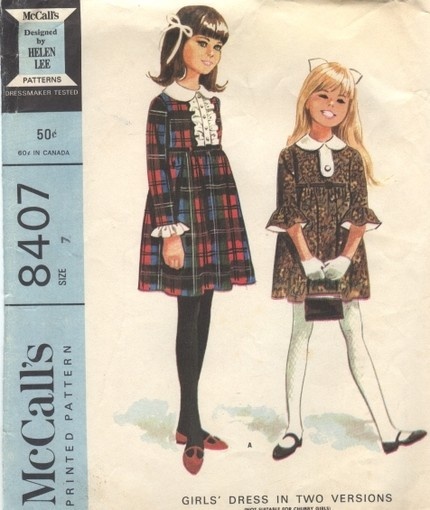 M8407 by Helen Lee 1966 Vintage kids clothes Vintage girls