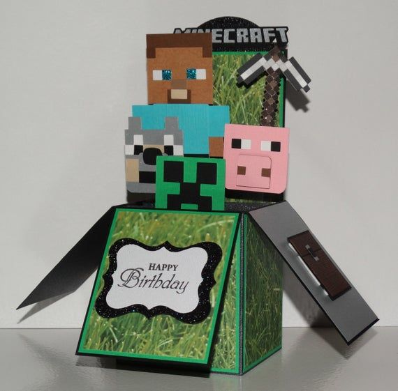 Pin by Carol Simonds on Minecraft cards Birthday cards for men Pin by Carol Simonds on Minecraft cards Birthday cards for men