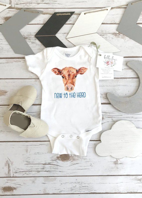 Baby Shower Gift, NEW TO the HERD, Country Baby, Farm shirt, CowBOY, Cow Onesie®, Farm Baby Gift, Cute Baby Clothes, Cow Theme, Farm baby – baby clothes Baby Shower Gift, NEW TO the HERD, Country Baby, Farm shirt, CowBOY, Cow Onesie®, Farm Baby Gift, Cute Baby Clothes, Cow Theme, Farm baby – baby clothes