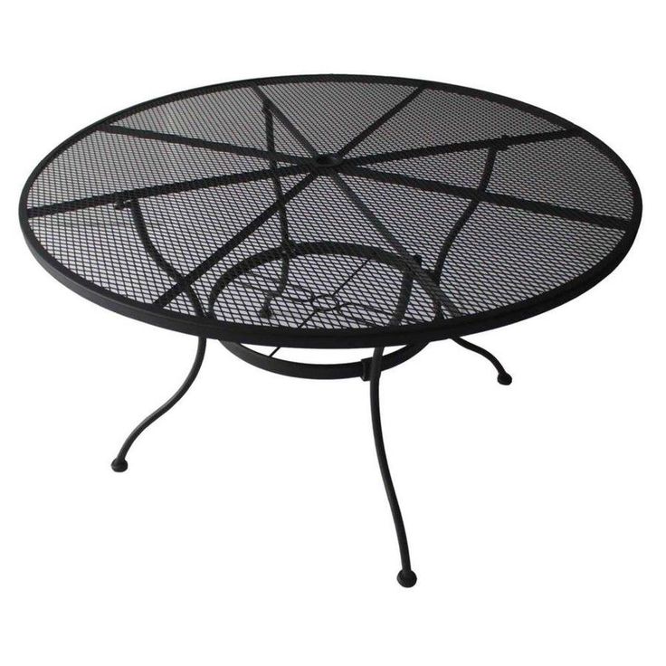 Garden Treasures Davenport Round Outdoor Dining Table 48-in W x 48-in L