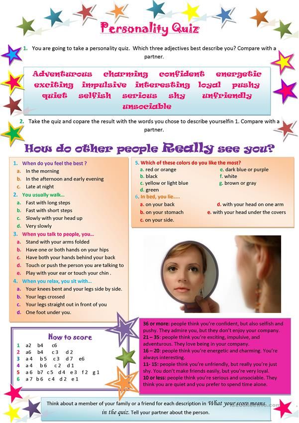 temperament quiz worksheet - Totally free ESL printable worksheets photo about Printable Personality Quiz titled temperament quiz worksheet - Cost-free ESL printable worksheets