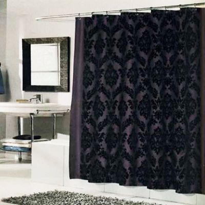 Regal Shower Curtain Brown Black Accessories Gothic Home Decor Shabby Chic Bathroom Curtains Regal Shower Curtain Brown Black, Black And Purple Gothic Curtains