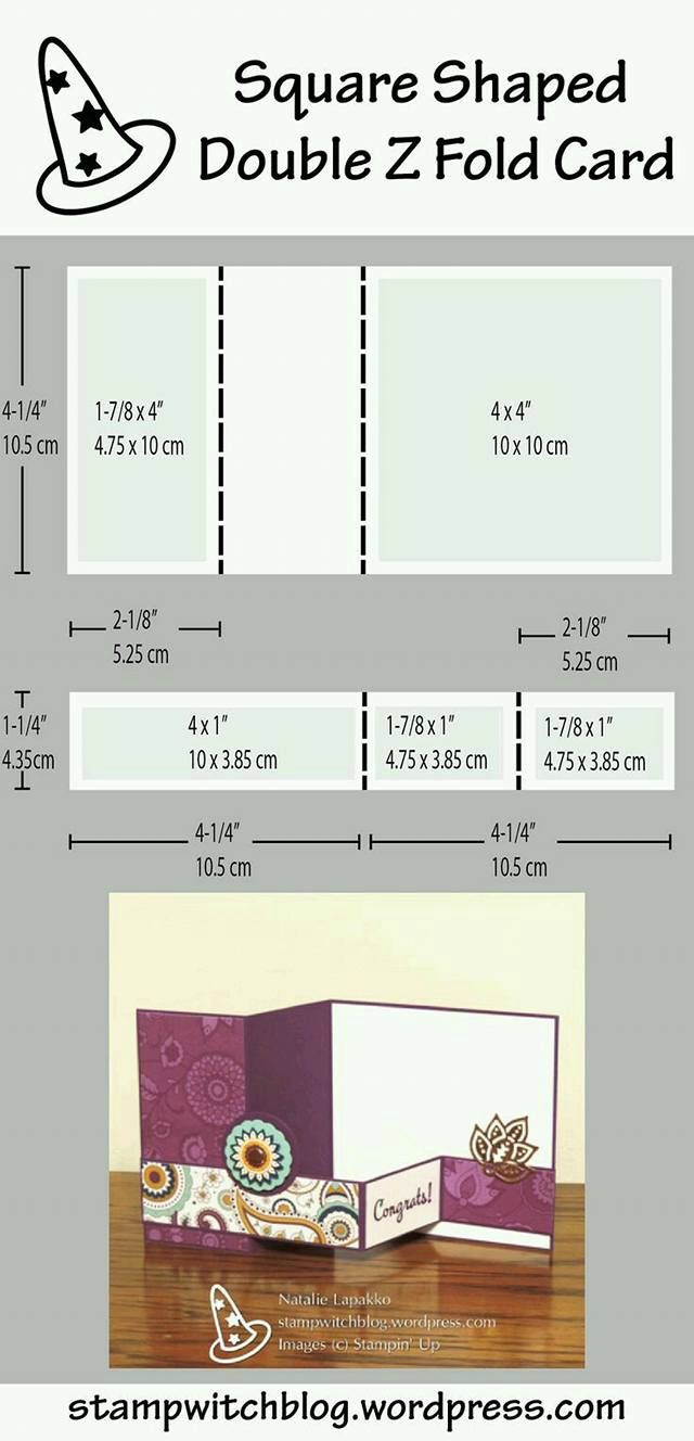 card folding templates