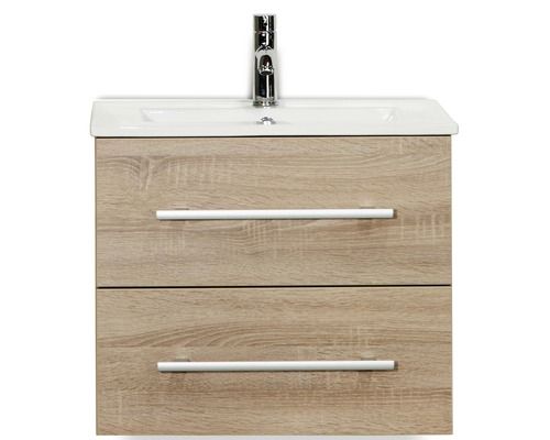 Badmeubelset Stretto grijs eiken 60 x 40 cm, 2 lades en ...