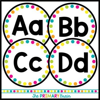 black and brights word wall letter cards word wall