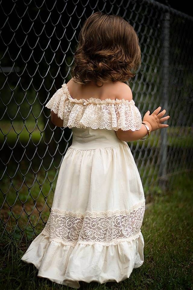 White Beach Dress Baby Toddler Girls Summer Boho Bow Rustic Country Clothes Flutter Sleeve Ruffle Dress tan cream pink purple aqua yellow