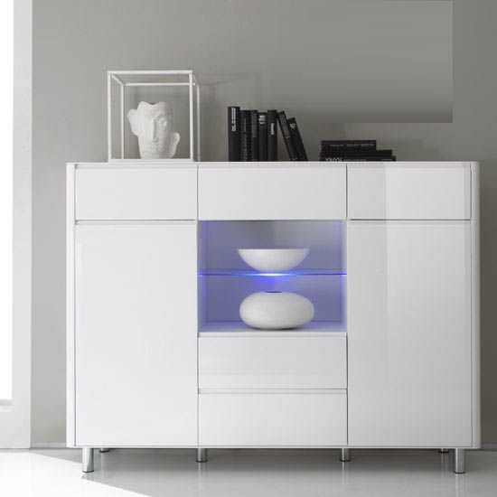 Berwick White High Gloss 2 Door Display Sideboard With Led Light Berwick White High Gloss 2 Door Display Sideboard With Led Light Furniture Doors