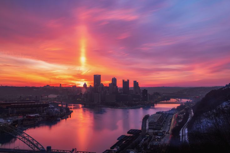 Pittsburgh Pittsburgh cityscape, Beautiful sunrise, Sunrise Pittsburgh Pittsburgh cityscape, Beautiful sunrise, Sunrise