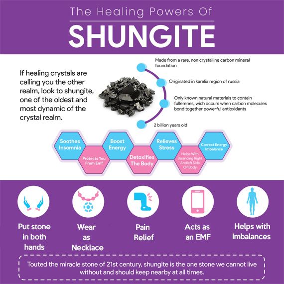Shungite has many benefits that include protecting you against EMF's