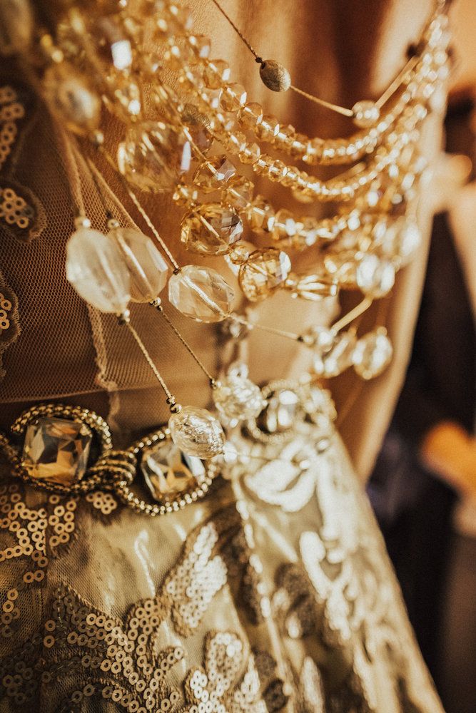 Gold and Ivory wedding dresses