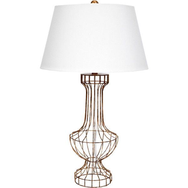 Old World Design Barrett Gold Open Wire Cage Unique Table Lamp Lamps Wire Cage Unique Table Lamp, Wire Cage Desk Lamp