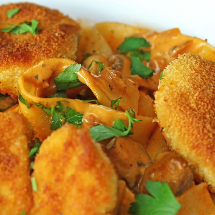 Mini-Jägerschnitzel-Pasta