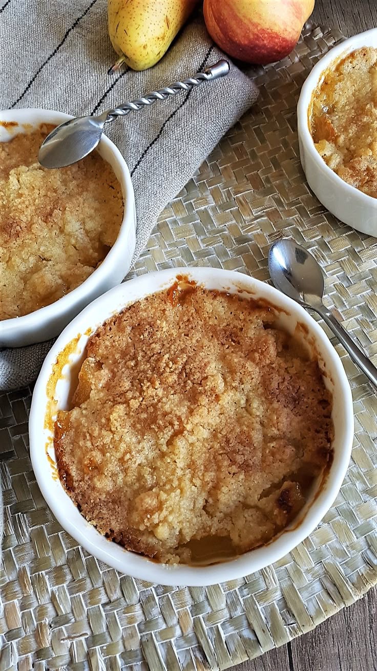 Crumble express pomme poire