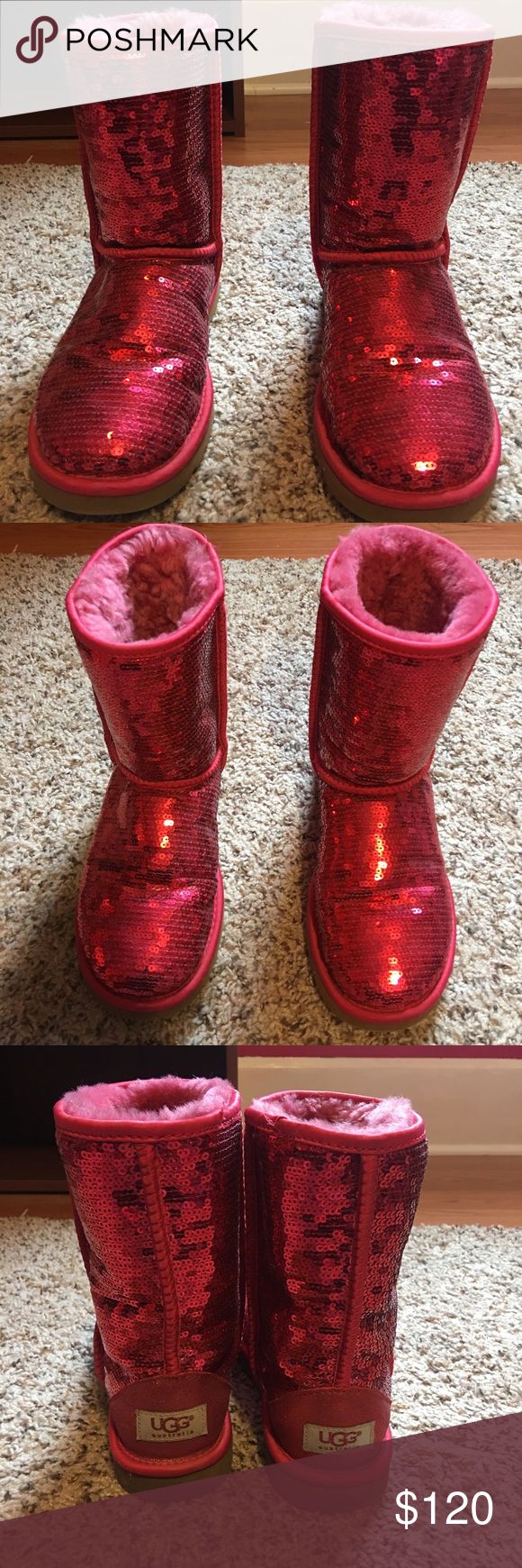 Sparkly red Uggs size 6 | Red uggs, Uggs, Womens uggs