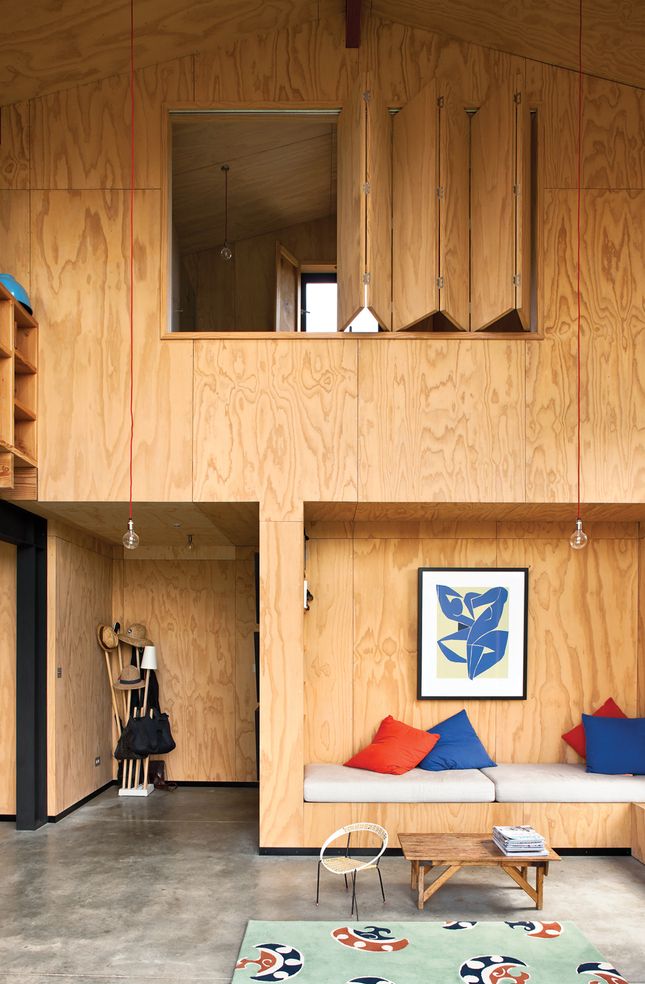 More plywood interior walls, please. | Plywood house, Plywood interior