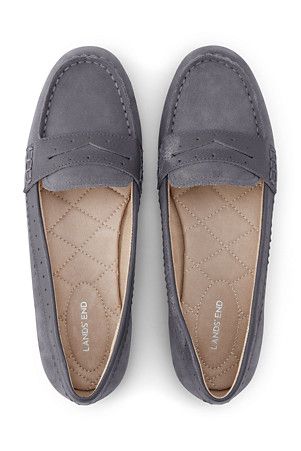Komfort Pennyloafer aus Veloursleder für Damen in 2019 Schuhe & Stiefel Herren | Lands' End