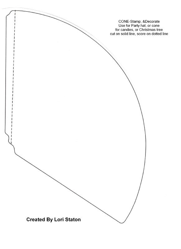 cone template where was this before the girls birthday paper