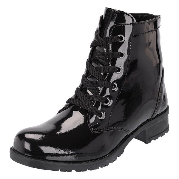 Bota Tratorada Preta em Verniz - Selten | Bota tratorada, Coturno, Bota montaria