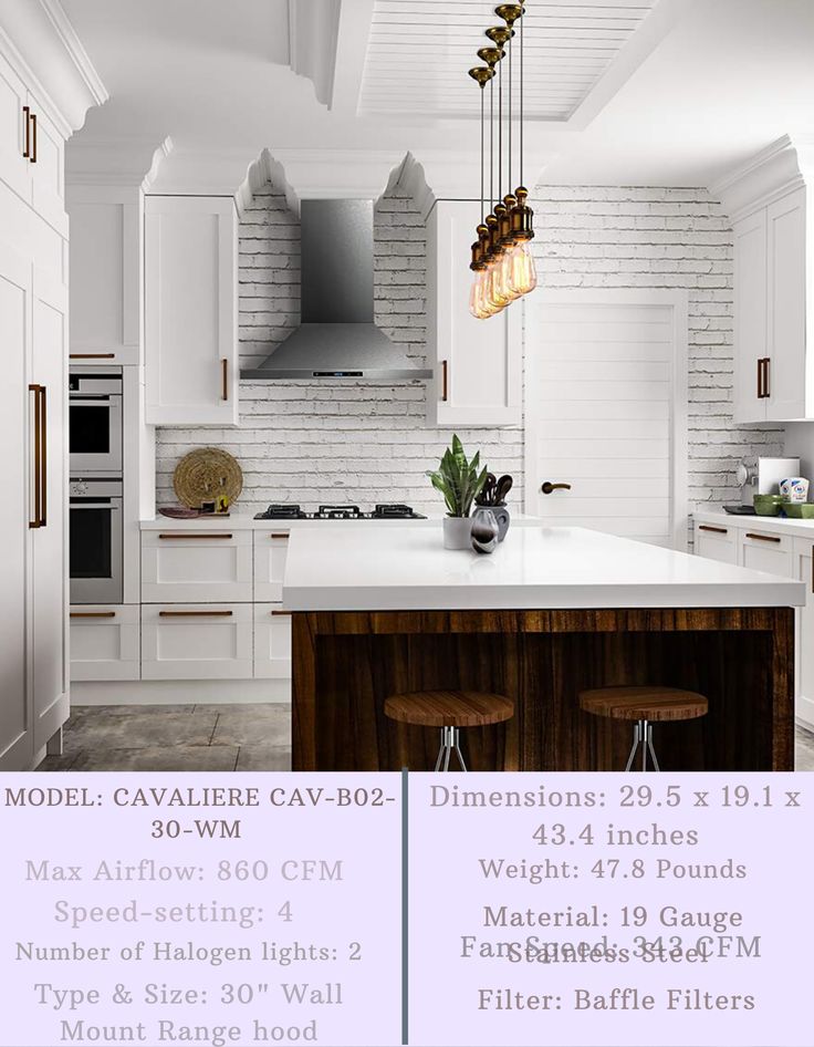 Cavaliere Cav B02 30 Wm Range Hood Under Cabinet Wall Mount Cavaliere Cav B02 30 Wm Range Hood, Cavaliere 36 Inch Island Mounted Stainless Steel Kitchen Range Hood