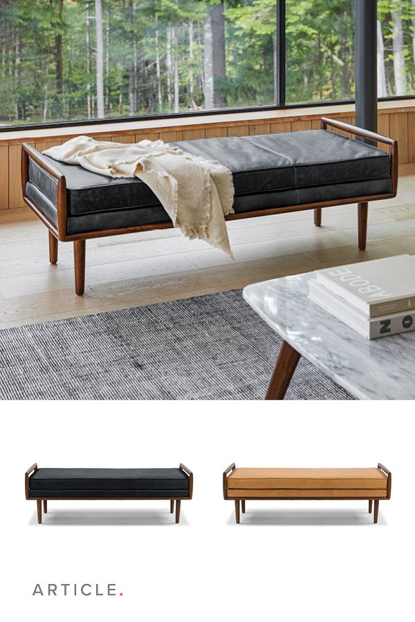 Ansa Charme Black Bench | Master bedroom design, Mid century modern bench, House interior