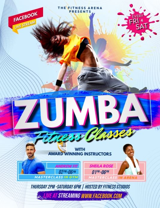 Zumba fitness classes poster design template Zumba workout Zumba Zumba fitness classes poster design template Zumba workout Zumba