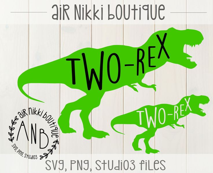 Download Two-Rex, second birthday, two, Dinosaur, T-rex SVG, PNG ...
