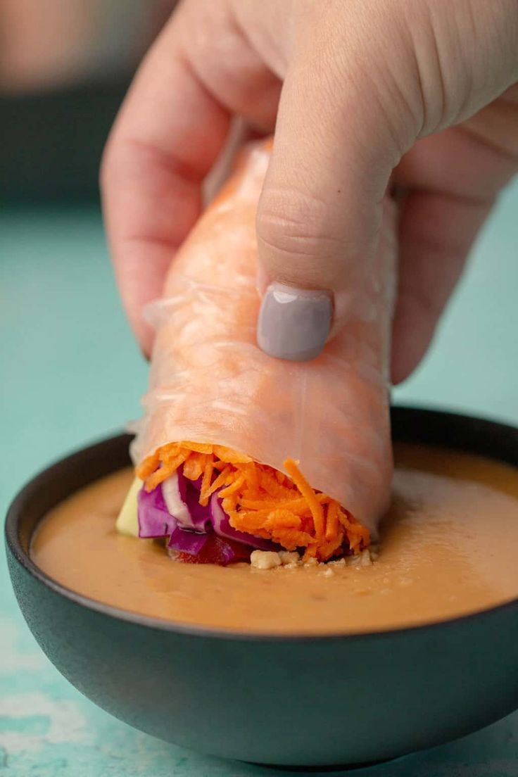 Fresh And Colorful Vegan Spring Rolls Made With Rice Paper Wraps Fun fresh-and-colorful-vegan-spring-rolls-made-with-rice-paper-wraps-fun