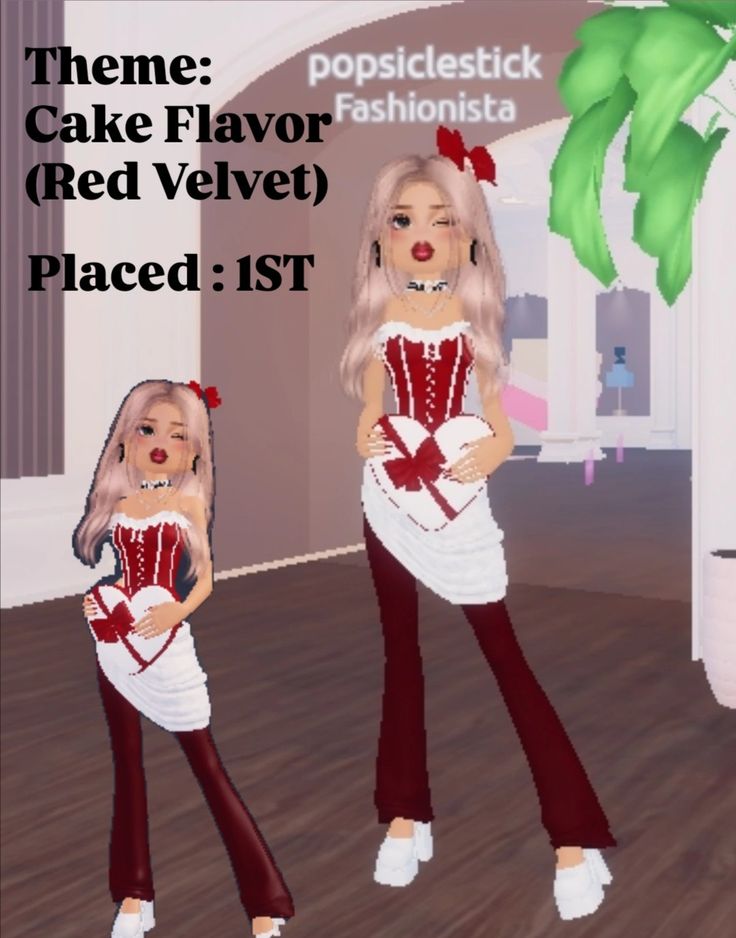Cake Flavor DTI Dress To Impress Outfit Red Velvet cake-flavor-dti-dress-to-impress-outfit-red-velvet