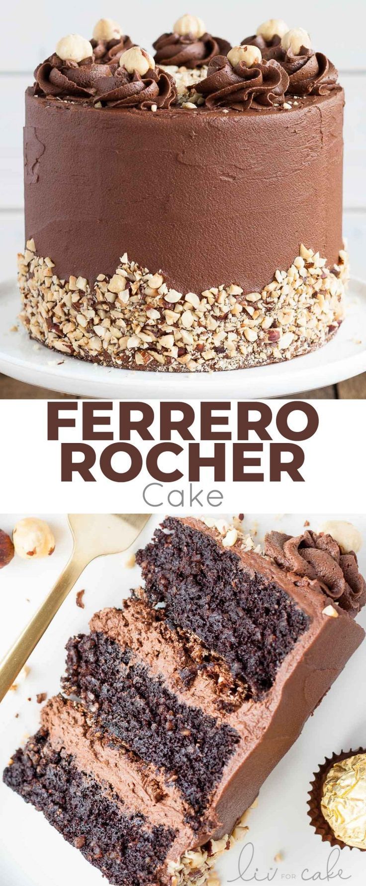 Ferrero Rocher Cake Chocolate hazelnut cake, Easy cake Ferrero Rocher Cake Chocolate hazelnut cake, Easy cake
