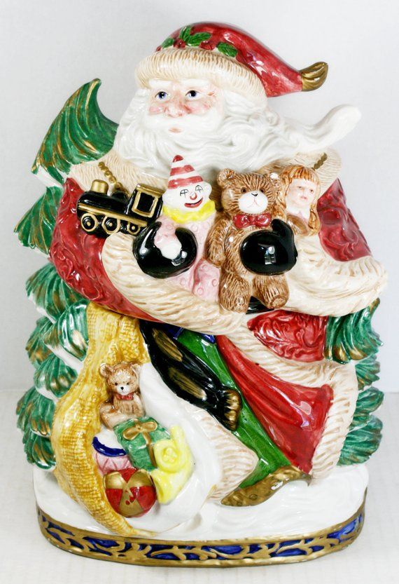 Fitz & Floyd Renaissance Old World Santa Claus Cookie Jar 1994 Fitz & Floyd Renaissance Old World Santa Claus Cookie Jar 1994 Retired Omnibus - Fitz & Floyd Renaissance Old World Santa Claus Cookie Jar 1994