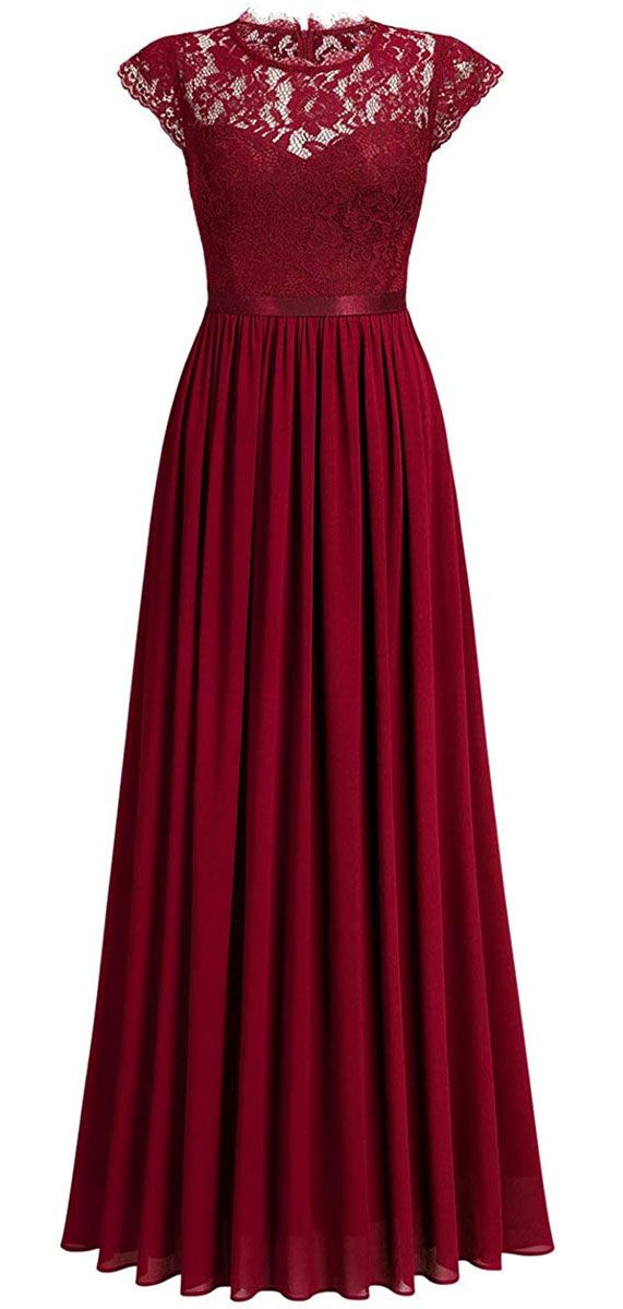 Robe bordeaux dentelle hotsell