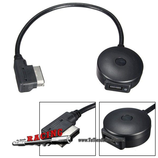 Adaptador De Entrada Trasera Puerto Mdi Audi Cargador Usb