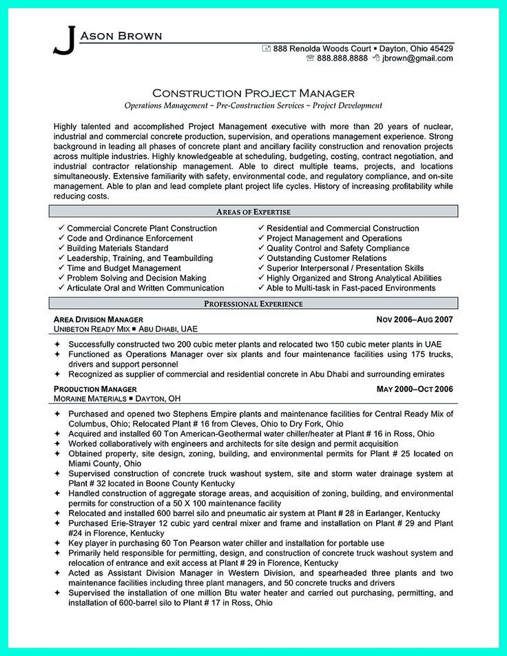 construction project manager resume for experienced one construction worker resume example and samples