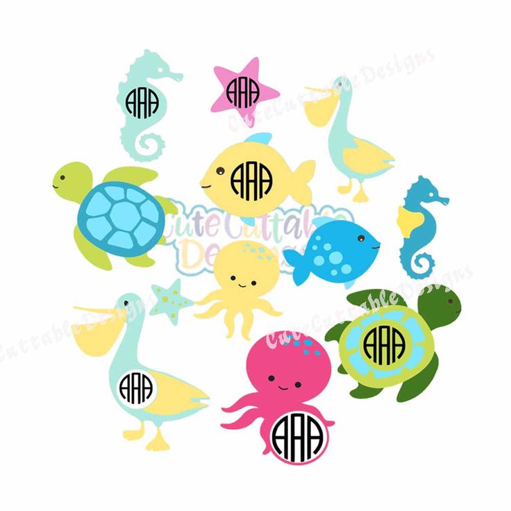Download Ocean SVG Beach Monogram Svg Summer SVG Monogram Frame Ocean Design, Beach svg, Silhouette ...