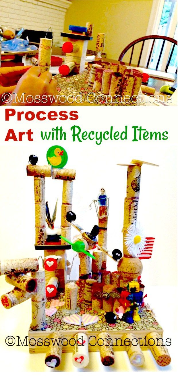 WineCraft Process Art Project made with Recycled Items