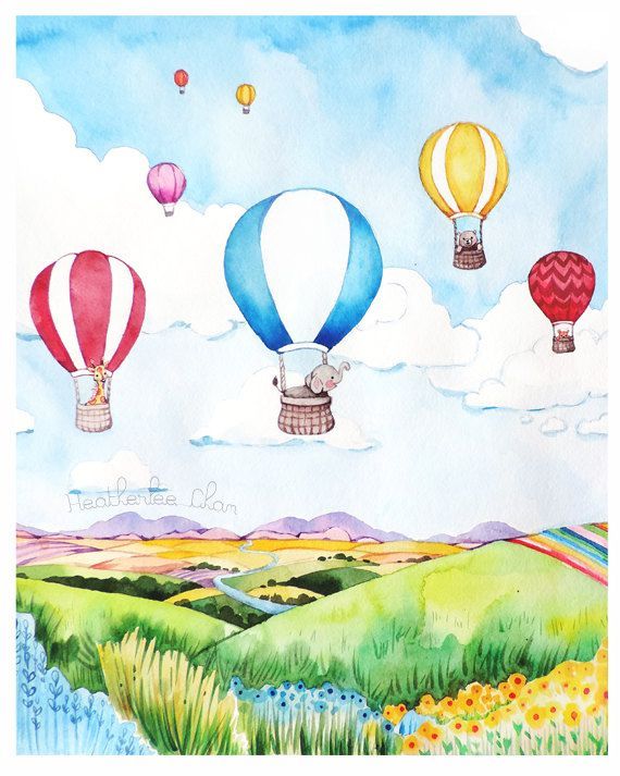 Watercolor Balloons Watercolour Balloon Clipart Birthday Party