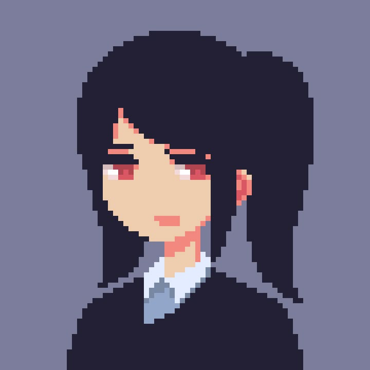 Pixel art anime girl