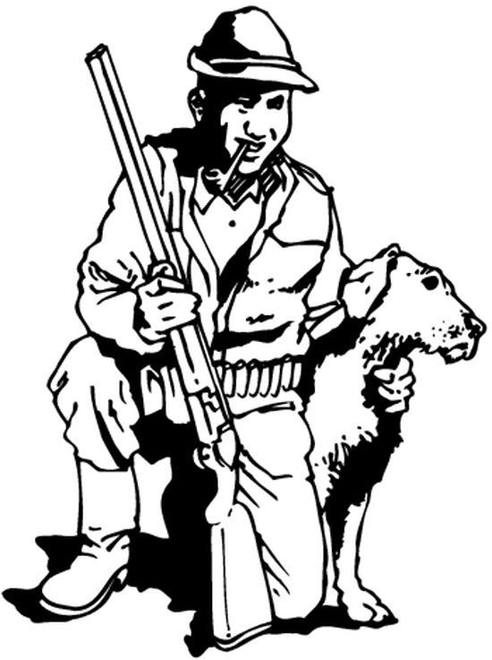 Coloriage De Chasse Au Sanglier à colorier Dessin à