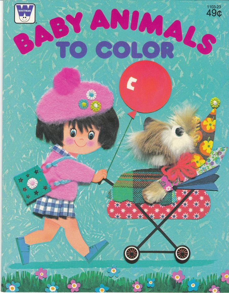 Download Vintage 1972 Baby Animals To Color Coloring Book Whitman Vintage Coloring Books Coloring Books Baby Animals