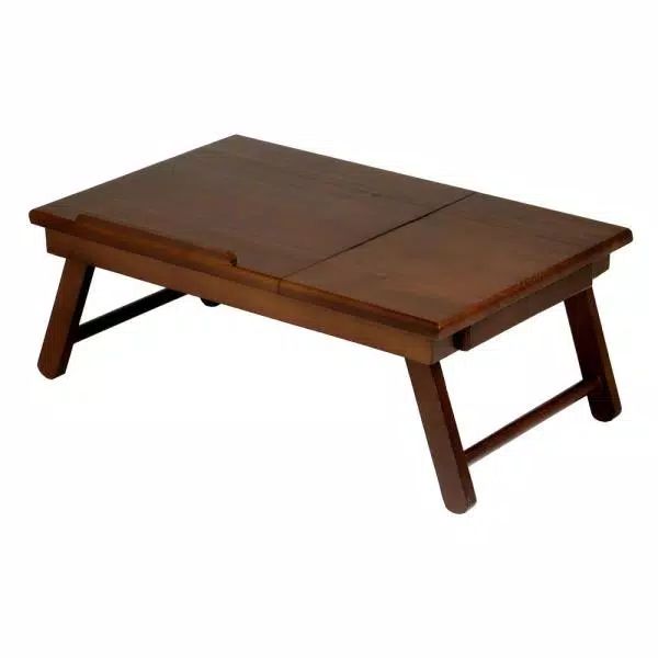 Alden Lap Desk, Flip Top with Drawer, Foldable Legs in 2021 Winsome