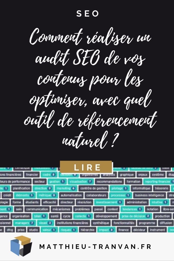 Realiser Un Audit Seo De Vos Contenus Pour Les Optimiser Avec Quel Outil De Referencement Naturel En 2020 Tableur Excel Tableur Generateur De Mot