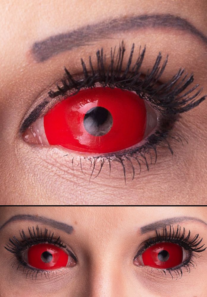 sclera kontaktlinsen full red