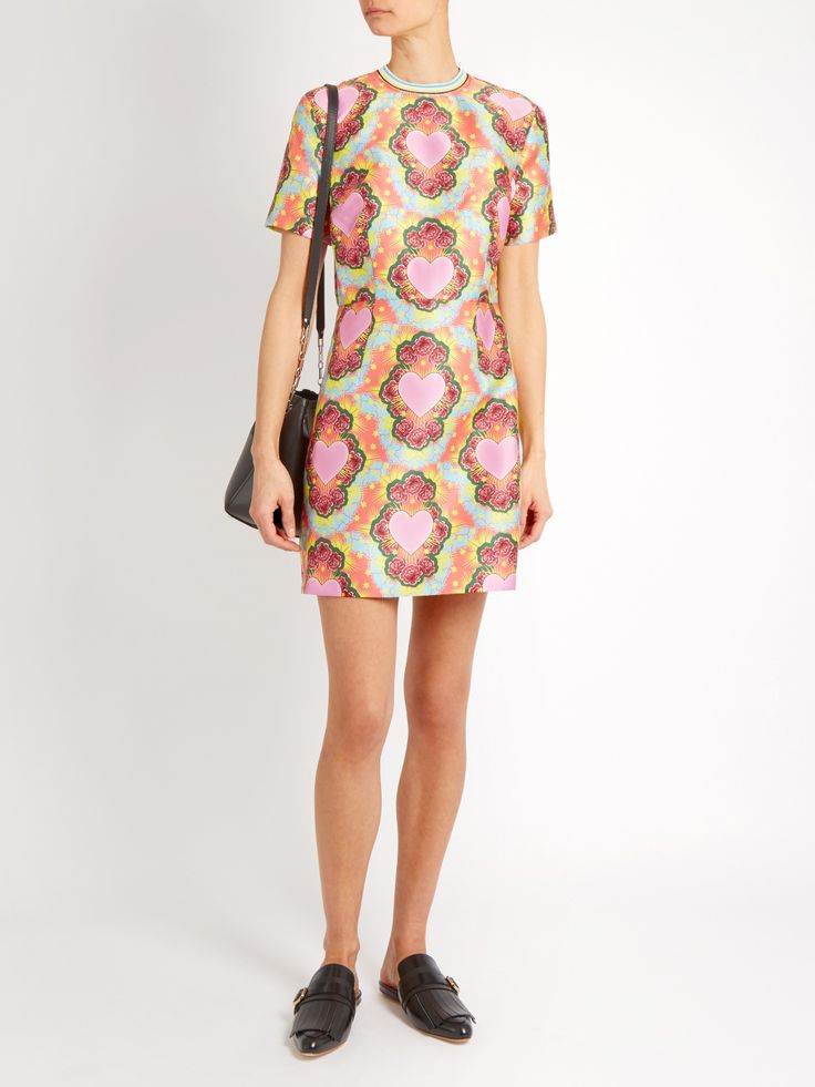 Heart-print twill mini dress | House Of Holland | MATCHESFASHION ショップリスト情報 【新品未使用】〈H〉NYLON TWILL DRESS MINI ひざ丈ワンピース