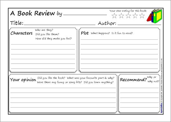 a4 book review writing