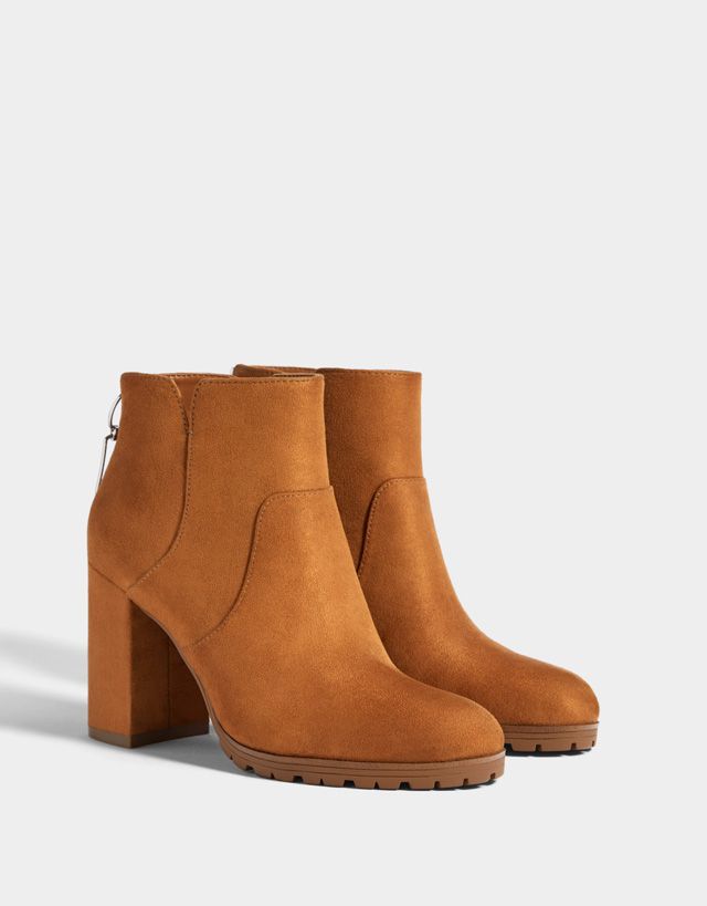 bottine noir bershka