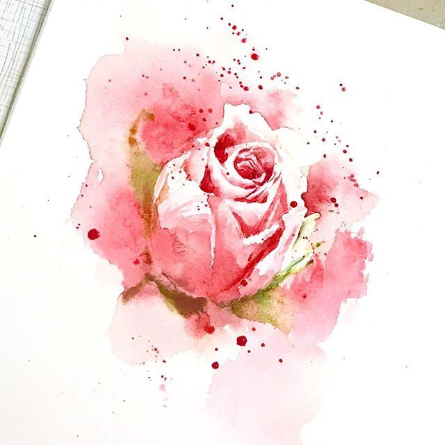 Bouquet De Roses A L Aquarelle Par Valentine Aquarelle Val Tine