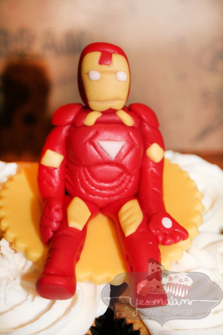 Iron Man Figurine Fondant Cake Topper. USD10.99, via Etsy ...