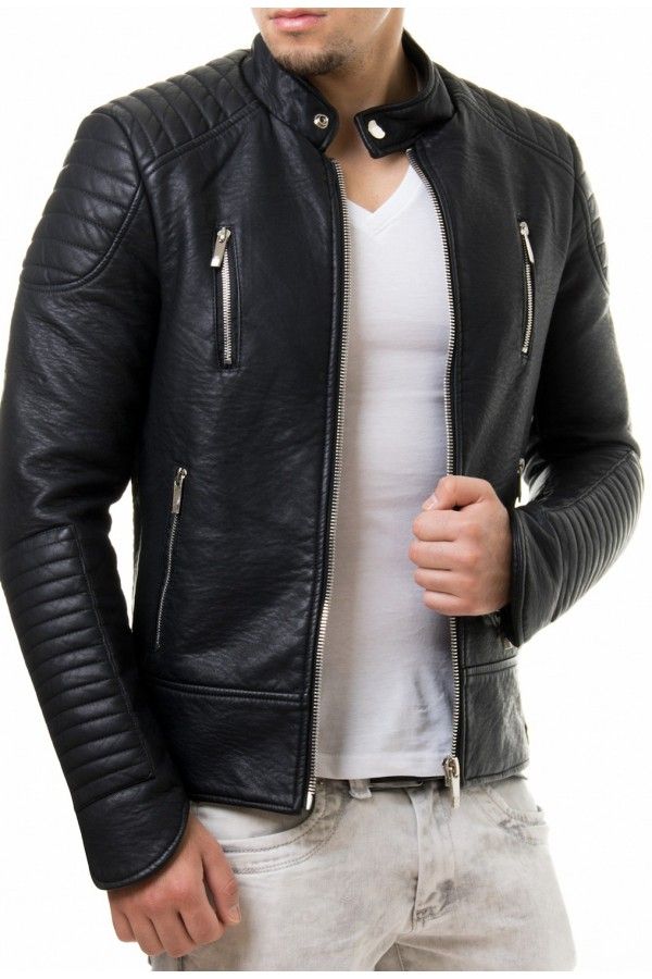 jacket cuero hombre