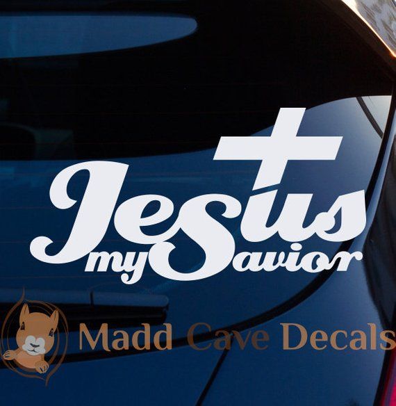 Fear Not Jesus Fish For Car Window Truck Laptop Vinyl Decal Sticker